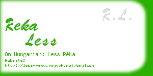 reka less business card